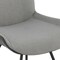 Armen Living Coronado Contemporary Dining Chair in Gray Powder Coated Finish and Pewter Fabric, PK2 LCCDSIPW - alternate 4